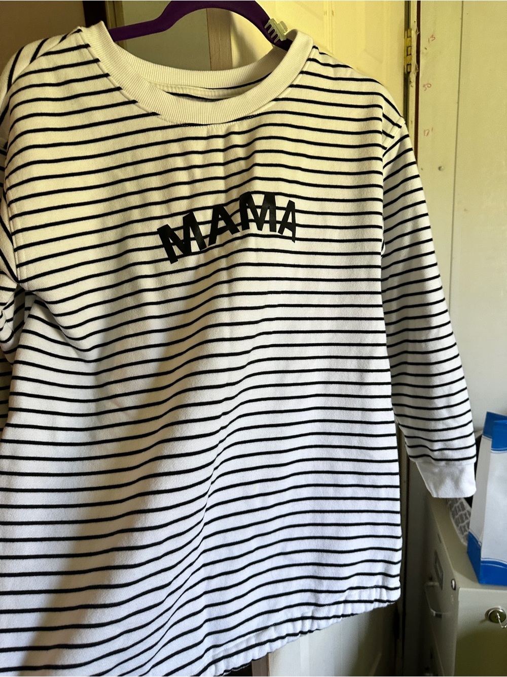 Isabel Maternity by Ingrid & Isabel Black and White Striped Pullover